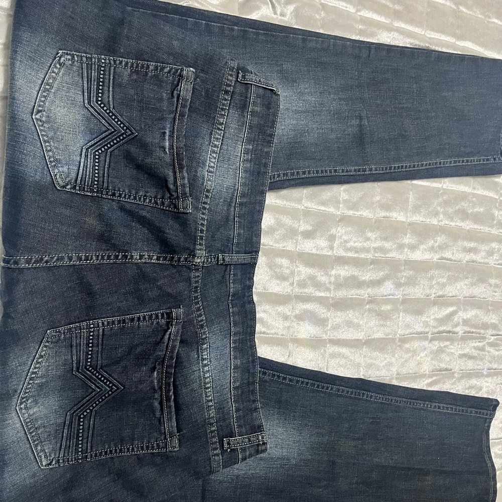 INC International Concepts Men’s 40W X 30W Dark Blue Boot Cut Jeans - Picture 8 of 10